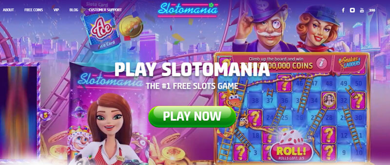 Slotomania homepage showcasing colorful slot games, a fun digital tool for everyday living that provides entertainment and relaxation through online play
