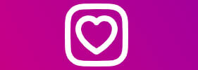 Nakrutka - Startupeditor | Startup Editor White Instagram heart icon on pink gradient background symbolizing Instagram free likes and social media engagement