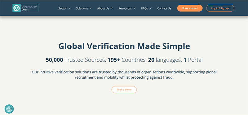 qualificationcheck | Startup Editor Qualification Check global verification service to authenticate degrees, certificates, and diploma online across 195+ countries.