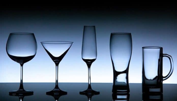 Assorted Branded Glassware collection featuring cocktail, wine, and beer glasses showcasing versatility for corporate branding.
