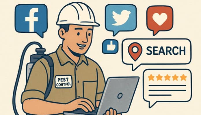 Digital marketing and SEO techniques improving Online Visibility for Pest Control Companies through search and social media.