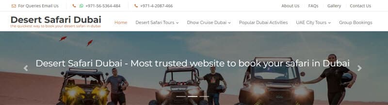 Tourists enjoying a desert safari with off-road vehicles in Dubai, showcasing adventure tourism experiences.