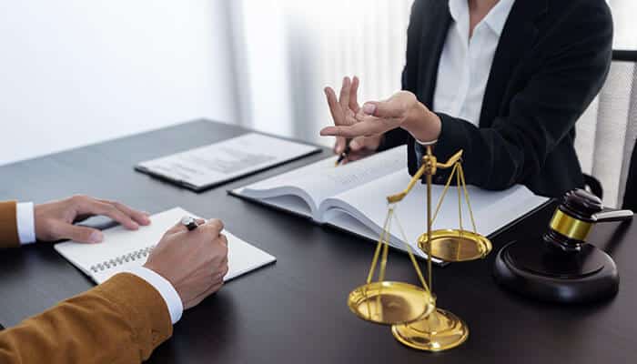 Best Lawyer on the Gold Coast consulting with a client during a professional legal meeting