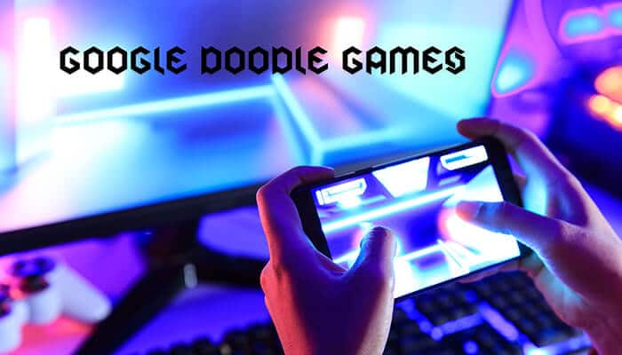 Google Doodle Block Breaker highlights the benefits of playing Google Doodle games, showing a user enjoying interactive block breaker gameplay on a mobile device with a vibrant gaming setup.