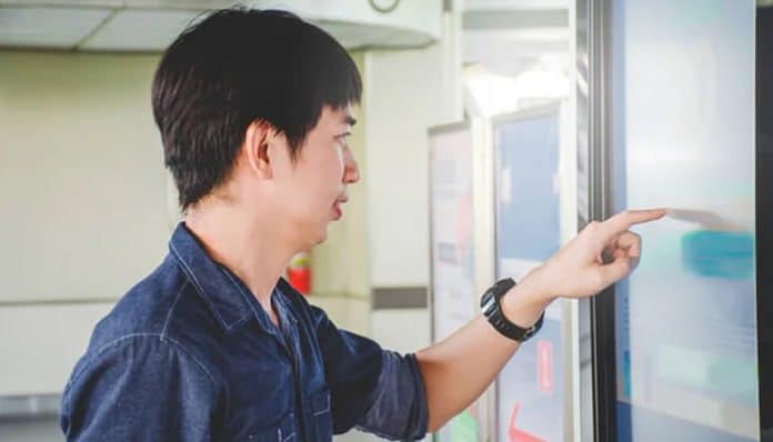 Signage Frames guiding employees with clear visual cues in a modern workplace