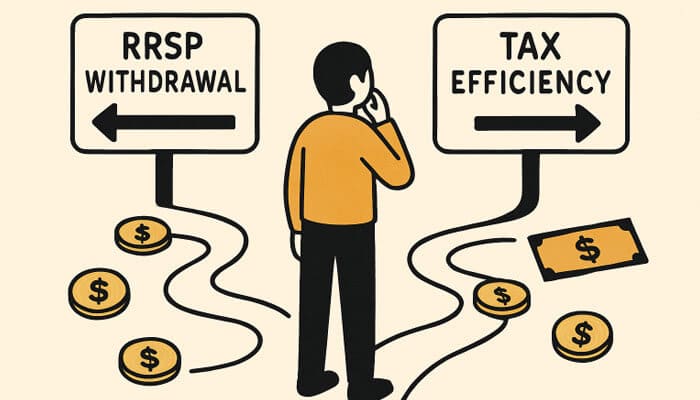 How to Make Tax-Efficient Withdrawals From Your RRSP - Startupeditor | Startup Editor Tax-efficient RRSP withdrawals strategy illustrating choices between RRSP withdrawal and tax efficiency