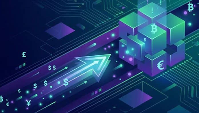 Illustration of digital financial transactions, highlighting cryptocurrency and currency symbols, representing the concept of reducing friction in withdrawal processes.