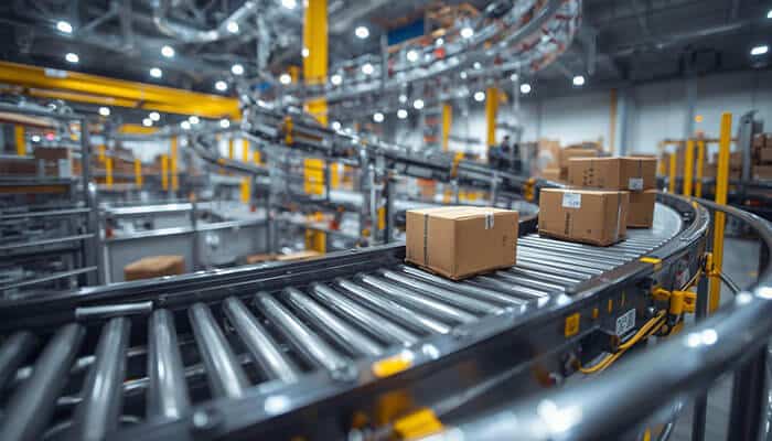 Spiral conveyors integrated with roller conveyor systems for efficient material handling