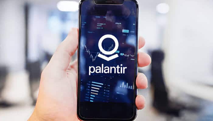 Business of Palantir illustrated through Palantir platform displayed on a smartphone highlighting data analytics and software solutions