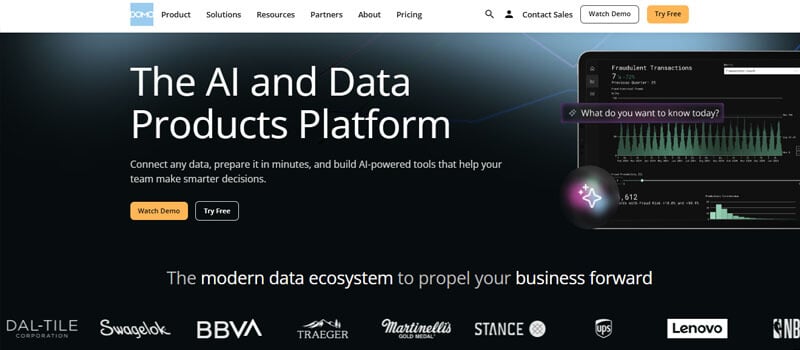 AI-powered analytics platform showcasing how business intelligence tools enhance data processing and decision-making for businesses across industries.