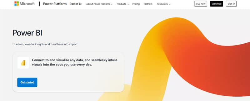 Power BI platform for seamless data visualization, integrating business intelligence tools for impactful insights and decision-making