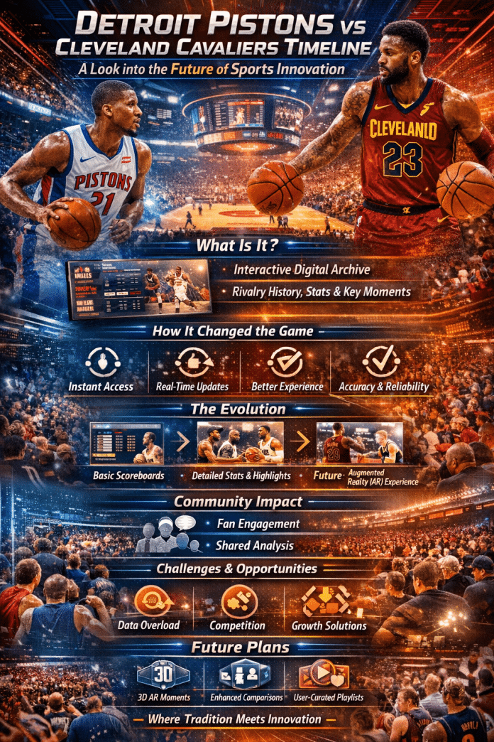 detroit pistons vs cleveland cavaliers timeline