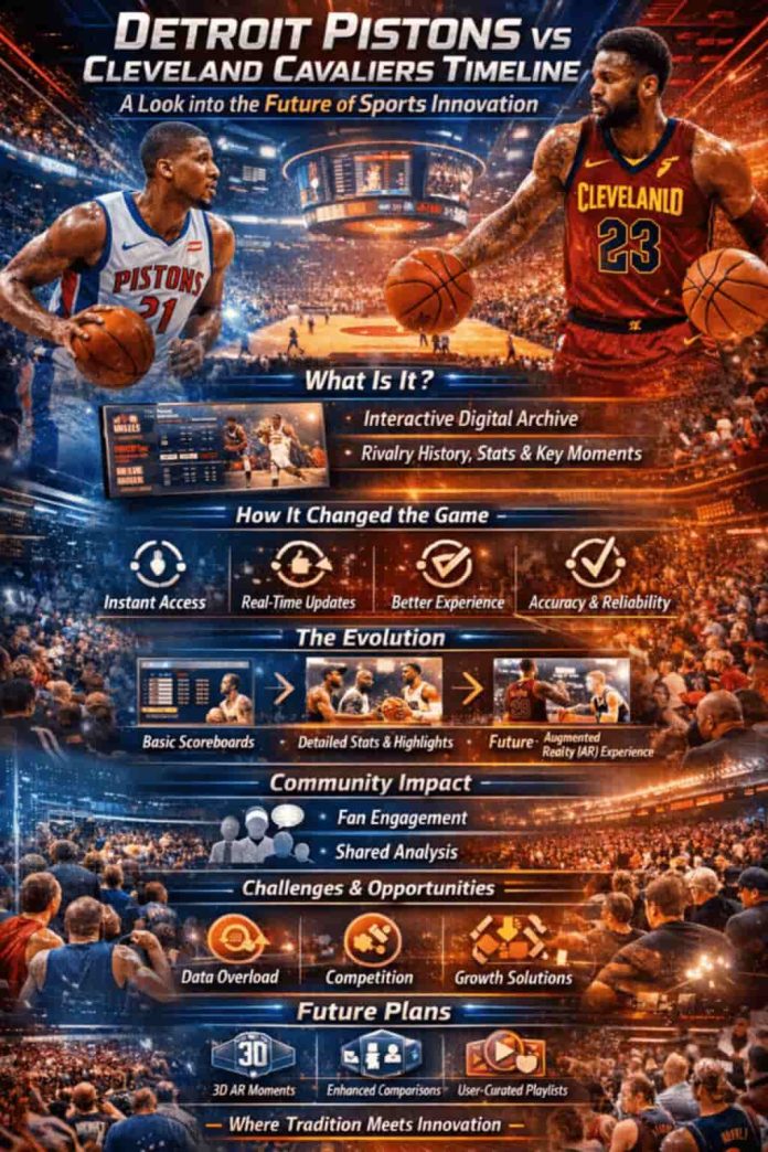 detroit pistons vs cleveland cavaliers timeline