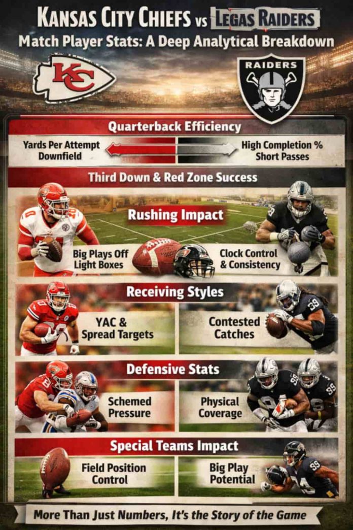 kansas city chiefs vs las vegas raiders match player stats
