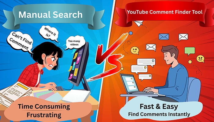 Manual Search vs YouTube Comment Finder Tool - Startup Editor | Startup Editor