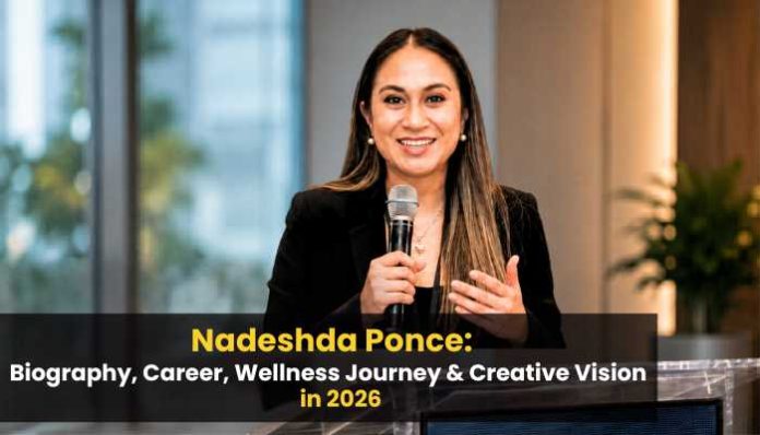 Nadeshda Ponce speaking about wellness, entrepreneurship, and creative leadership in 2026