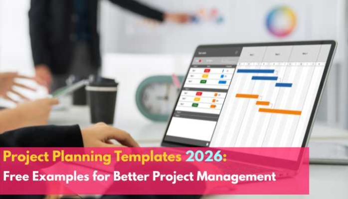 Project Planning Templates 2026 dashboard showing project timelines, task tracking, and workflow management for better project planning