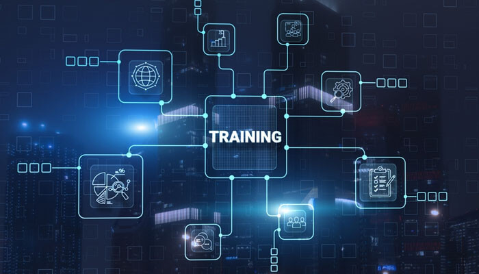 What Technology Can Do For Effective Training - Startupeditor | Startup Editor Digital representation of effective employee training with interconnected icons related to training and learning management
