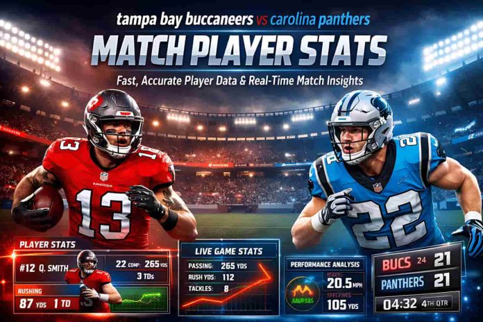 tampa bay buccaneers vs carolina panthers match player stats