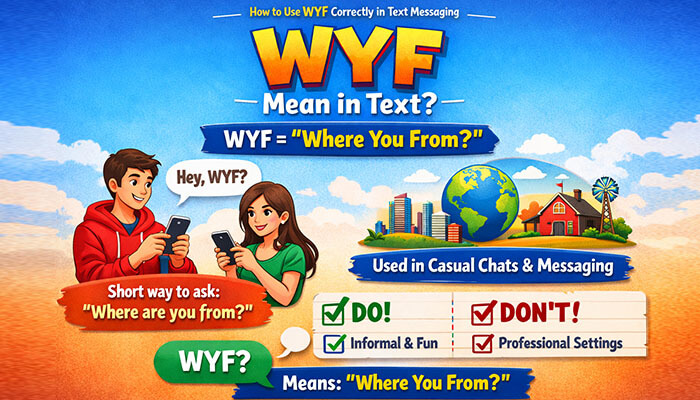 How to Use WYF Correctly in Text Messaging - Startupeditor | Startup Editor Infographic explaining What Does WYF Mean in Text? and how WYF stands for Where You From? in casual text messaging.