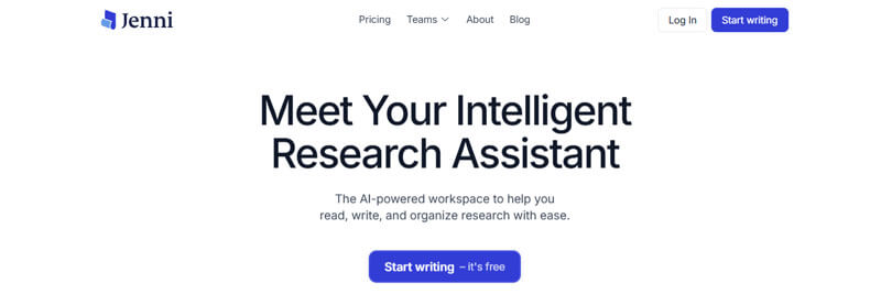 Jenni AI - Startupeditor | Startup Editor Jenni AI writing assistant designed to help students and researchers create essays efficiently