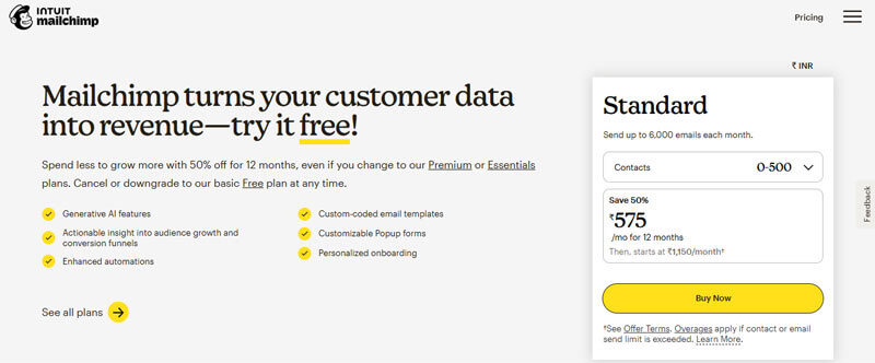 Mailchimp - Startupeditor | Startup Editor Mailchimp email marketing dashboard included in Growth Navigate Startup Tools for startup marketing automation and campaign management.