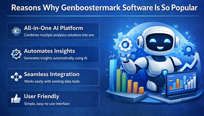 Reasons Why Genboostermark Software Is So Popular - Startupeditor | Startup Editor Why Genboostermark software is so popular highlighting AI automation, integrations, and user-friendly platform features