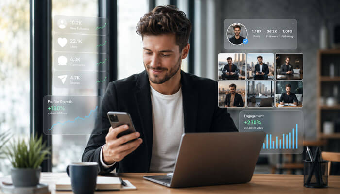 Benefits of a Strong Personal Brand on Social Media - Startupeditor | Startup Editor How to use social media for personal branding with analytics growth and engagement tracking on mobile