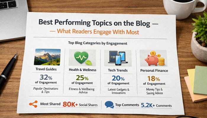 Best Performing Topics on the Blog — What Readers Engage With Most - Startup Editor | Startup Editor Blog Severedbytes.net: Best performing blog topics by engagement, including travel guides, health & wellness, tech trends, and personal finance.