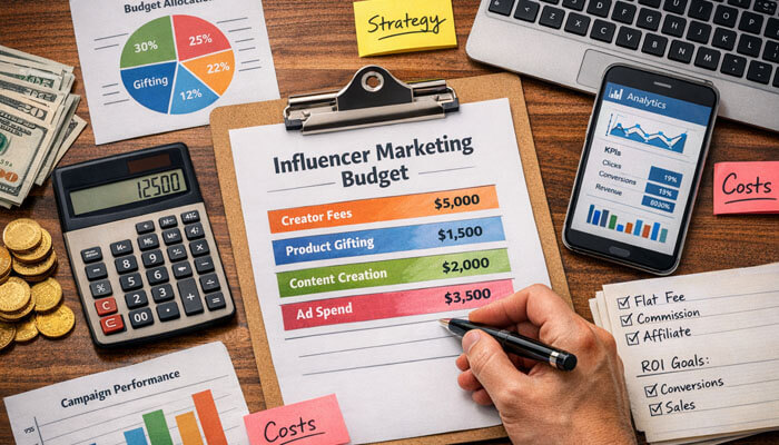 Budget - Startupeditor | Startup Editor Budget planning example for how to create a social media influencer strategy