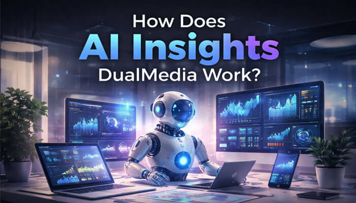 How Does AI Insights DualMedia Work? - Startup Editor | Startup Editor AI Insights DualMedia leverages cutting-edge AI technologies to analyze and interpret vast amounts of data, providing businesses with valuable insights to optimize marketing strategies, improve decision-making, and drive growth through actionable intelligence.