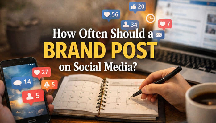 How Often Should a Brand Post on Social Media - Startupeditor | Startup Editor Social media content calendar, smartphone notifications, and scheduling workspace illustrating how to manage social media for a brand through consistent posting.