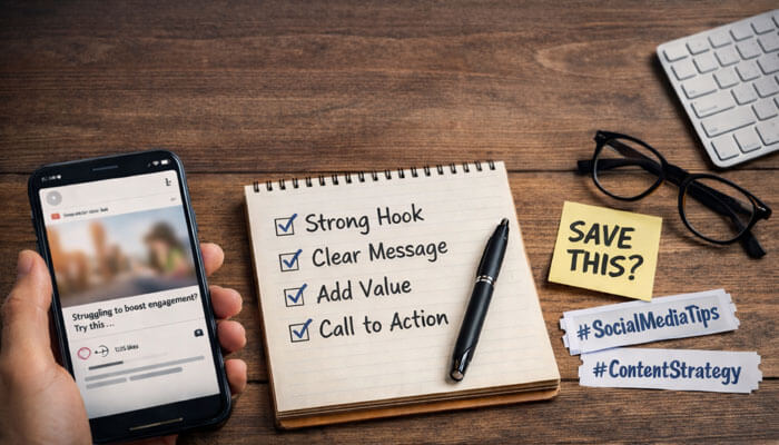 How to Position Your Brand Through Social Media Captions - Startupeditor | Startup Editor How to Create Compelling Social Media Captions with a strong hook, clear message, added value, and call to action