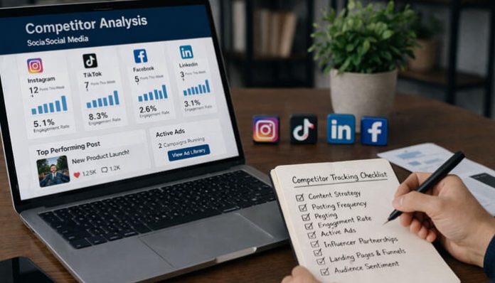 How to Track Competitors on Social Media using analytics dashboard and competitor tracking checklist