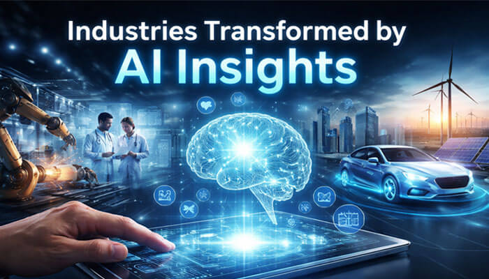 Industries Transformed by AI Insights DualMedia - Startup Editor | Startup Editor AI Insights DualMedia revolutionizes industries by harnessing artificial intelligence to optimize processes, improve decision-making, and drive innovation across sectors like healthcare, automotive, and renewable energy.