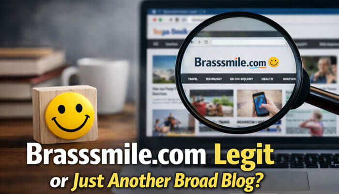 Is Brasssmile com Legit or Just Another Broad Blog - Startup editor | Startup Editor Is Brasssmile.com legit or just another broad blog? This image highlights a magnifying glass focused on the Brasssmile.com website, showcasing its diverse topics like travel, technology, and health. The picture implies a deeper investigation into the credibility and authority of the site, questioning whether it’s a trustworthy resource or a broad, unfocused blog. The image represents the ongoing debate about Brasssmile.com's legitimacy and value for users seeking reliable content.