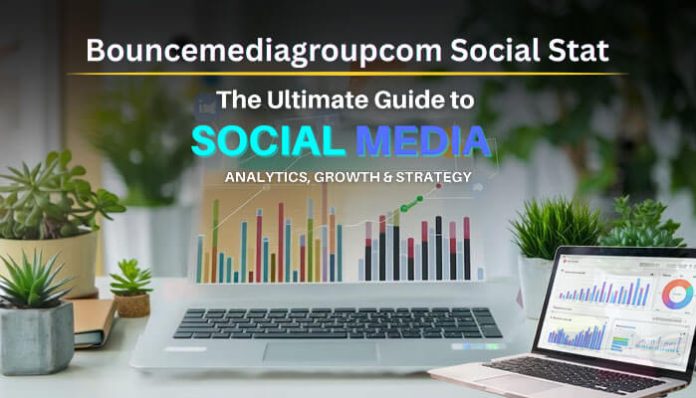 Bouncemediagroupcom Social Stat: The Ultimate Guide to Social Media Analytics, Growth & Strategy with detailed charts and graphs displayed on a laptop screen, illustrating digital marketing data trends and insights for business growth.