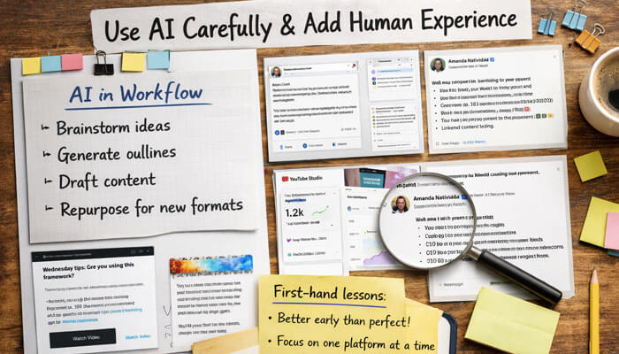 Use AI Carefully and Add Human Experience - Startupeditor | Startup Editor How to Build a Successful Social Media Strategy by using AI carefully, adding human experience, real examples, and first-hand content insights