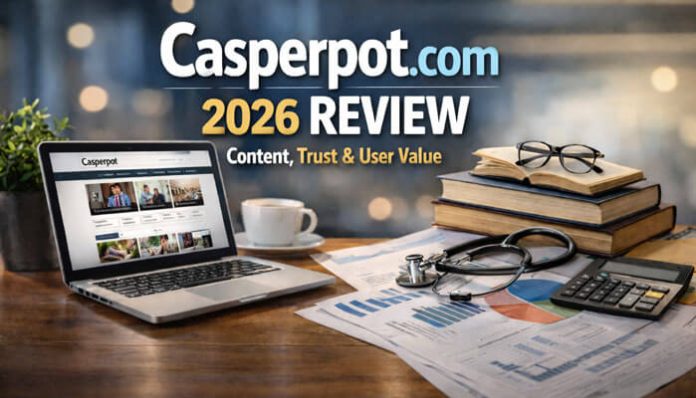Casperpot com 2026 review, showcasing the website’s content, trust, and user value with a focus on its reliability as a content platform. The review includes detailed insights on the site’s structure, transparency, and the trustworthiness of the articles published, with an emphasis on content quality and user experience.