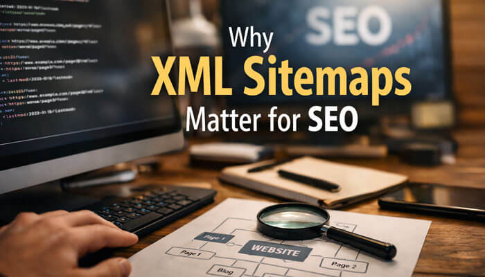 Why XML Sitemaps Matter for SEO - Startupeditor | Startup Editor Sitemap Generator Uploadarticle.com concept image explaining why XML sitemaps matter for SEO and search visibility
