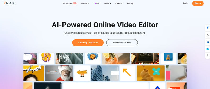 FlexClip - Startupeditor | Startup Editor Best Free AI Video Generators like FlexClip offer templates and smart AI video editing tools.