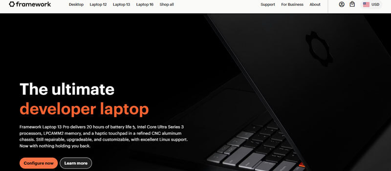 Framework - Startupeditor | Startup Editor Framework modular laptop company listed among the best eco-friendly startups to support for repairable technology.