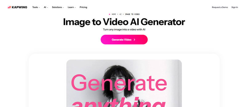 Kapwing - Startupeditor | Startup Editor Best Free AI Image to Video Tools 2026 showing Kapwing Image to Video AI Generator for creating videos from images.