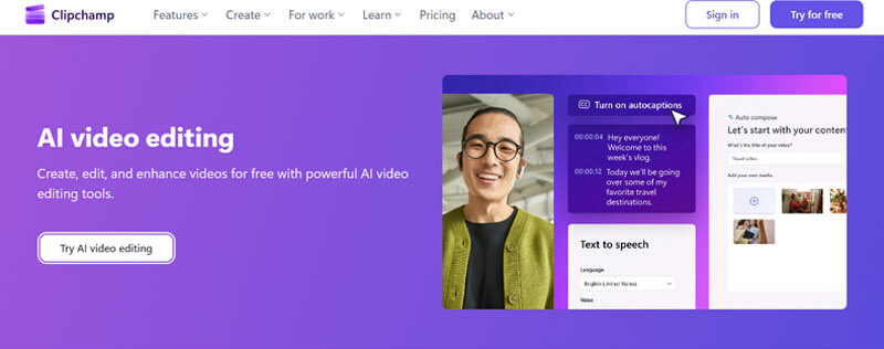 Microsoft Clipchamp - Startupeditor | Startup Editor Best Free AI Video Generators like Clipchamp help edit and enhance videos with AI tools.