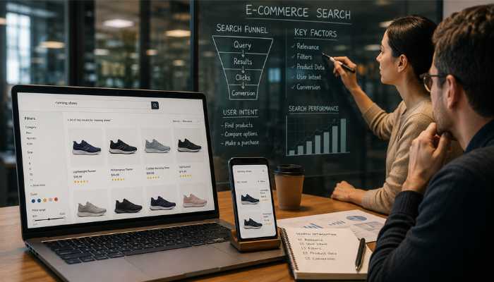 Improve E-Commerce Search | Startup Editor Product Manager Case Study Interview example for improving e-commerce search with metrics and user intent analysis