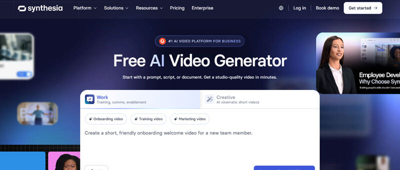 Synthesia - Startupeditor | Startup Editor Best Free AI Video Generators like Synthesia create AI presenter videos from prompts and scripts.