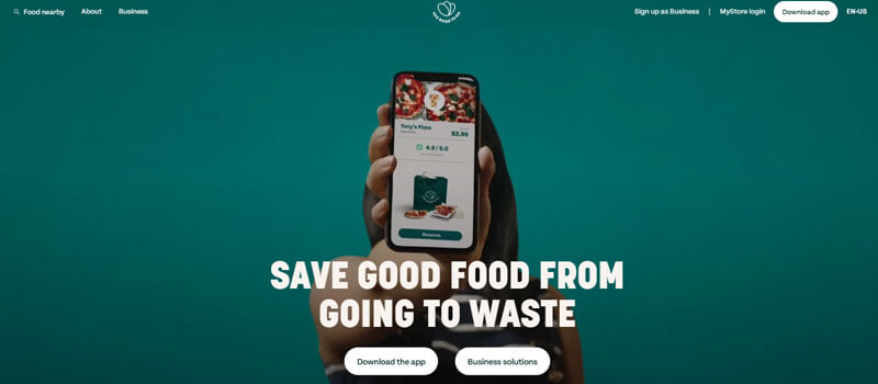 Too Good To Go - Startupeditor | Startup Editor Too Good To Go food rescue app featured among the best eco-friendly startups to support for reducing food waste.