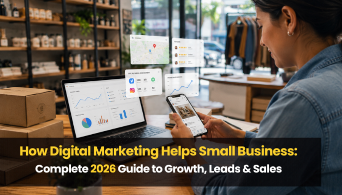 How Digital Marketing Helps Small Business through SEO, social media marketing, analytics, online sales tracking, and customer engagement strategies in 2026.