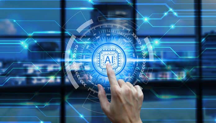 Abraham Quiros Villalba AI Tool concept with a hand touching an artificial intelligence interface
