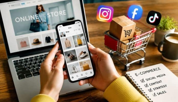 How to use social media for e-commerce with online shopping, product browsing, and social media platforms